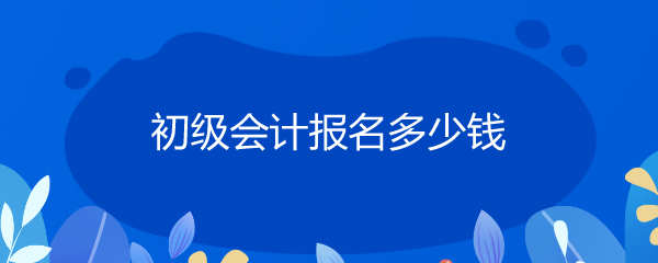 初级会计师报名费多少钱一科(初级会计师报名考试费用)