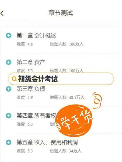 会计初级考试题库app(会计初级考试题库70多分)