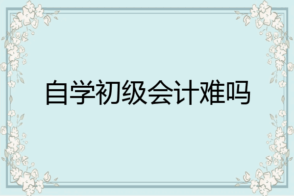 可以自学会计吗?(可以自学会计吗女生)