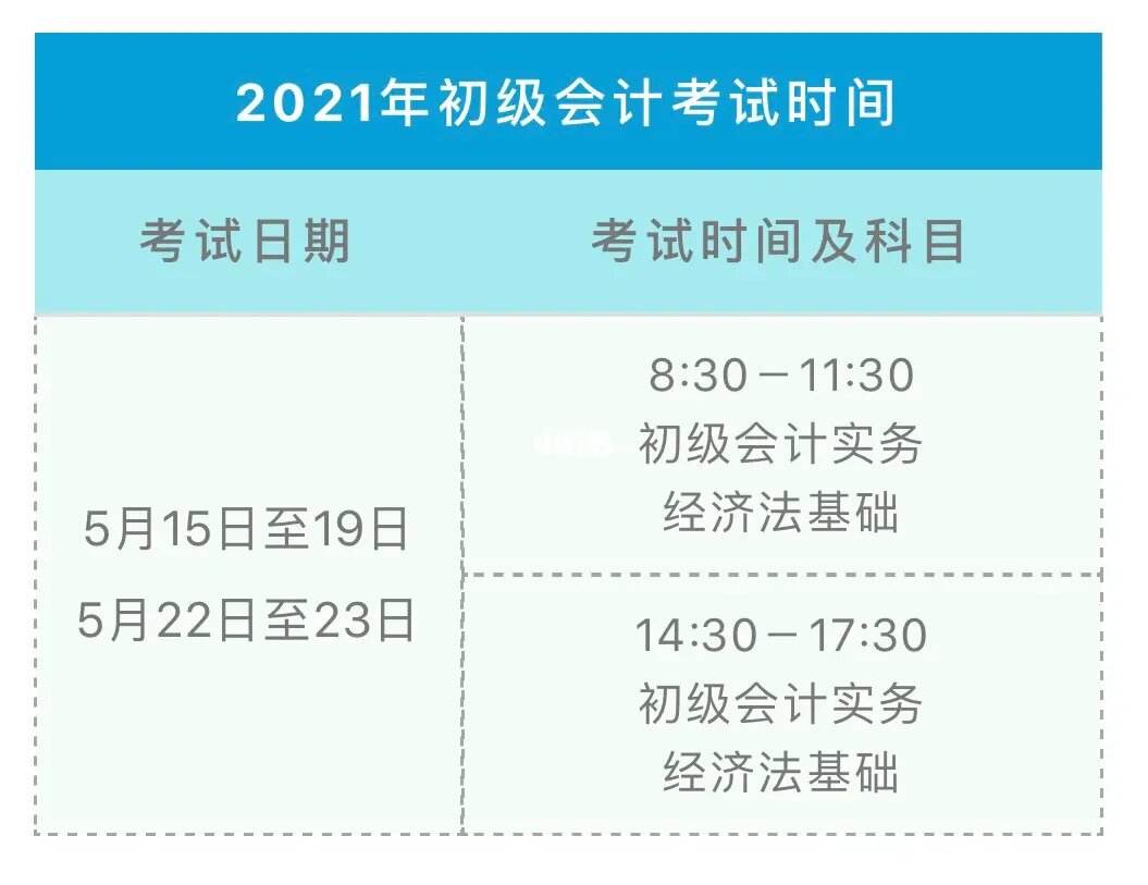 2021年初级会计考试具体时间辽宁(辽宁省2021年初级会计考试具体时间)