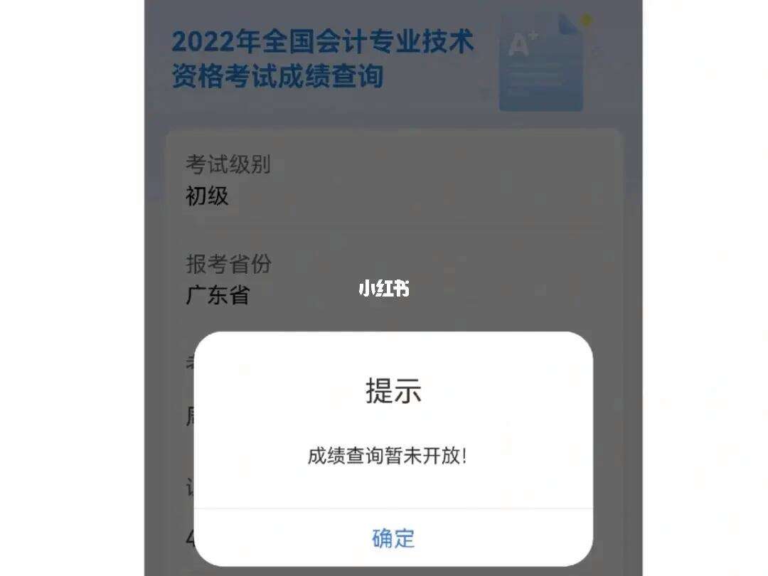 初级会计师2022年考试成绩查询(初级会计考试2021年考试成绩查询)